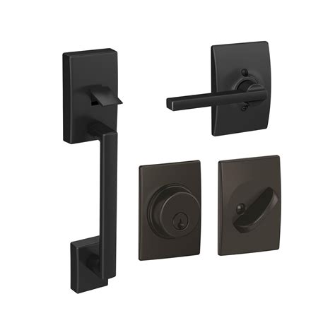 Shop Schlage Century Matte Black Handleset and Deadbolt Collection at