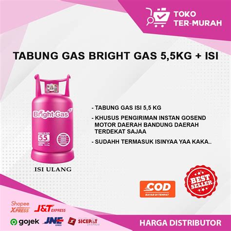 Jual Tabung Gas Bright Gas Kg Isi Shopee Indonesia