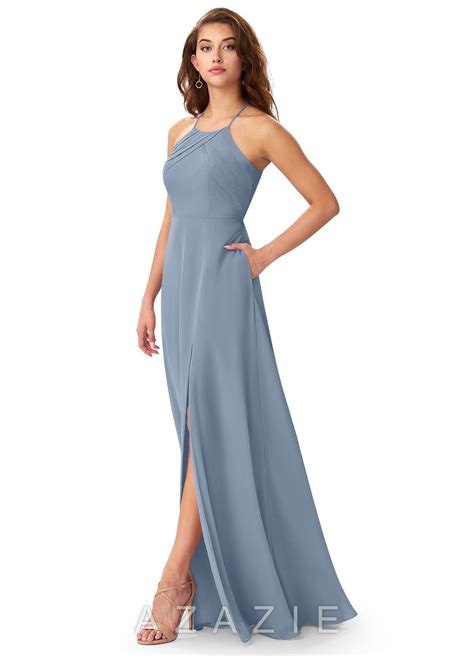 Azazie Cecile Bridesmaid Dress Dusty Blue Azazie Bridesmaid