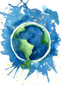 Planet Earth Watercolor At Paintingvalley Explore Collection Of