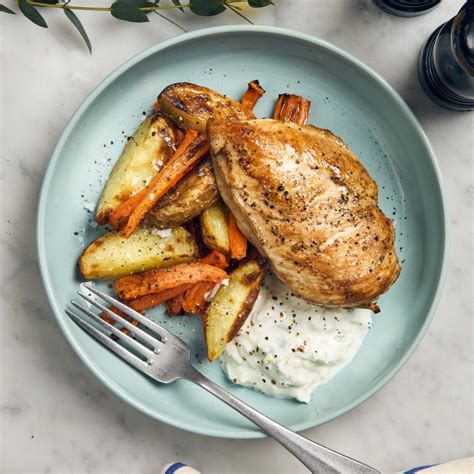 Kyckling Med Rostade Rotfrukter Och Tzatziki Recept Ww Sverige