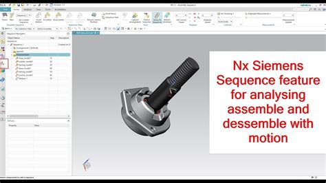 Nx Siemens Quick Sequence Feature For Assembly CAD YouTube