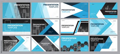 Set Abstract Business Presentation Cover Background Design Template And