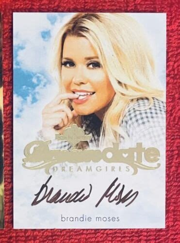 Brandie Moses 2016 Dreamdate Dreamgirls Autograph Benchwarmer Card