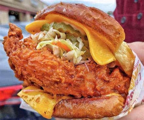 The Nashville Hot Chicken Sandwich Top 1 Sandwich Crimson Coward