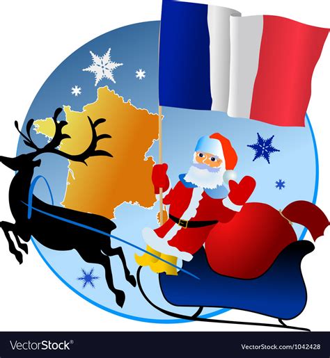 Merry Christmas France Royalty Free Vector Image