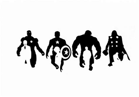 Avengers Silhouette - ClipArt Best