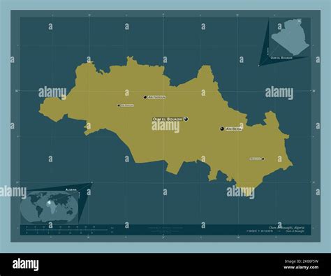 Oum El Bouaghi Province Of Algeria Solid Color Shape Locations And