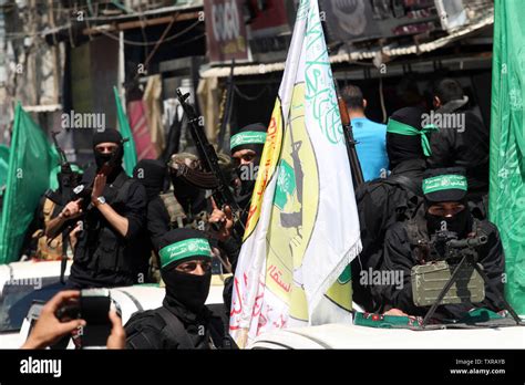 Masked Gunmen From The Qassam Brigade The Militia Wing Of Hamas