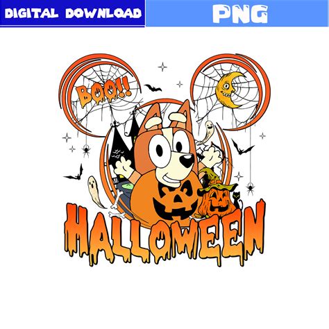 Bluey Boo Halloween Png, Bluey Png, Halloween Bingo Png, Mic - Inspire ...