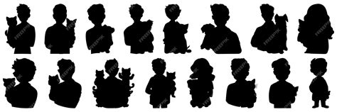 Premium Vector | Veterinary vet clinic silhouettes set large pack of ...