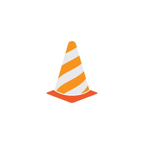 Premium Vector Traffic Cone Road Cone Icon Flat Design