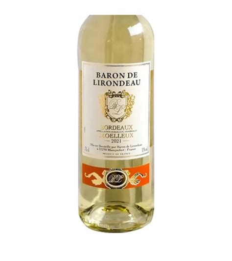 Вино Бордо Baron de Lirondeau белое полусладкое 0,75л 10,5% - Купить в ...