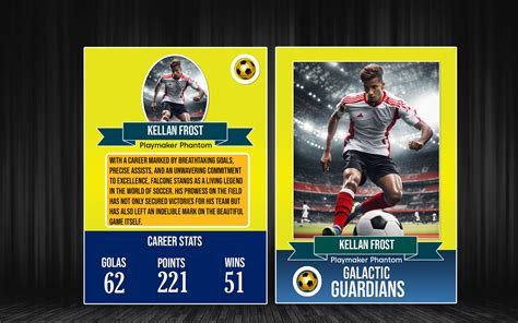 ArtStation - Custom Football Trading Card Template | Artworks