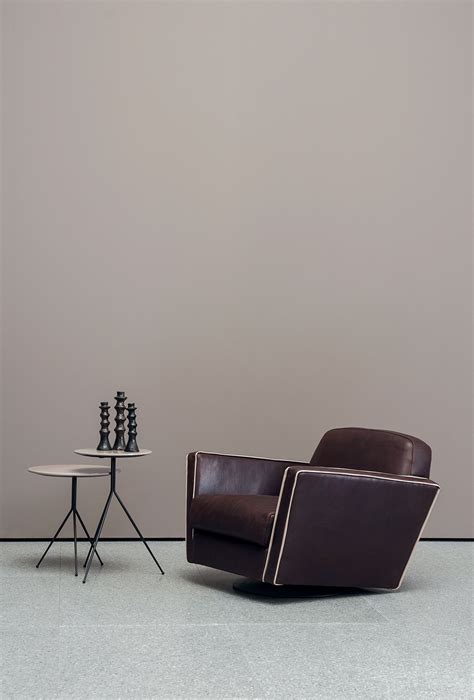 Leather Armchair With Armrests Capri By Baxter Design Paola Navone