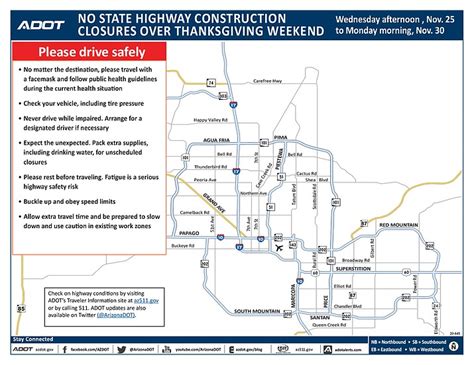 Adot No Highway Closures Scheduled Over Thanksgiving Weekend The