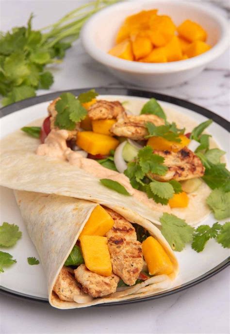 Grilled Chicken Wraps With Mango Salsa