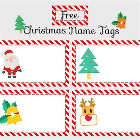 Free Printable Christmas Name Tag MockoFUN