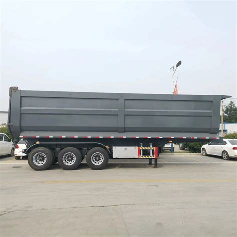 Transport Sand Coal U Shape Hydraulic 3 4 5 Axles Rear End Tipping