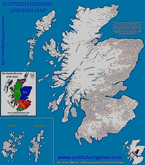 Scottish Surnames Map | Scottish Origenes: scottish ancestry, scottish ...