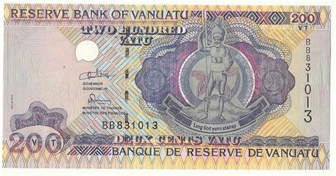 Coin n Currency Collection: Banknote fo Vanuatu