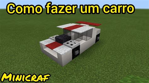 Tutorial Como Fazer Um Carro No Minecraft Youtube