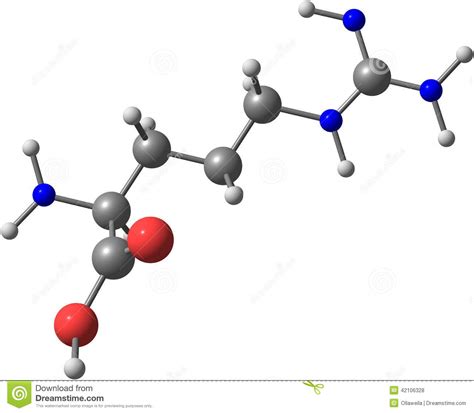 Arginine Molecular Structure On Black Background Stock Photo ...