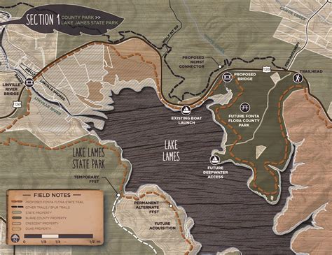 Fonta Flora State Trail Master Plan Lake James By North Carolina