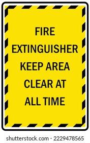 Fire Emergency Sign Fire Extinguisher Keep Stock Vector (Royalty Free ...