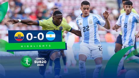 Equador Sub 20 X Argentina Sub 20 - ECUADOR vs. ARGENTINA [0-0] | RESUMEN | CONMEBOL SUB20 | FASE DE GRUPOS ...