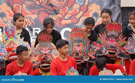 The Dancer Of Barong Dance Barong Is One Of The Indonesian Traditional