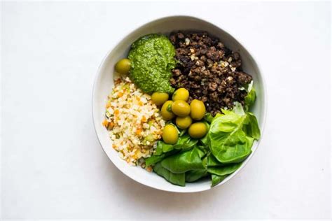 Low Carb Power Bowl Avocado Sauce Whole30 Paleo