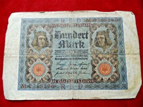 Hundert Mark Reichsbanknote Berlin 1 Nov 1920 Gut Erhalten