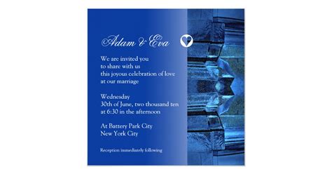 Wedding Invitation Sapphire Blue Gemstone Mosaic Zazzle