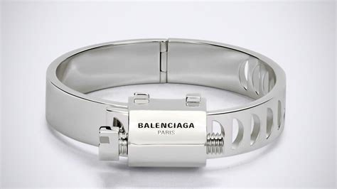 Balenciaga Tool Bracelet In Silver The Luxury Host Clamp For Your Wrist