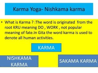 Karma yoga-Nishkama karma | PPT