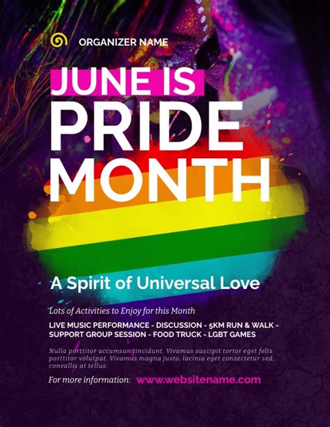 Lgbt Pride Month Flyer Template Postermywall