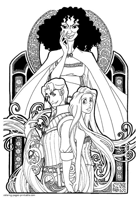 Coloring Page Of Mother Gothel Coloring Pages Printable 2420 The Best