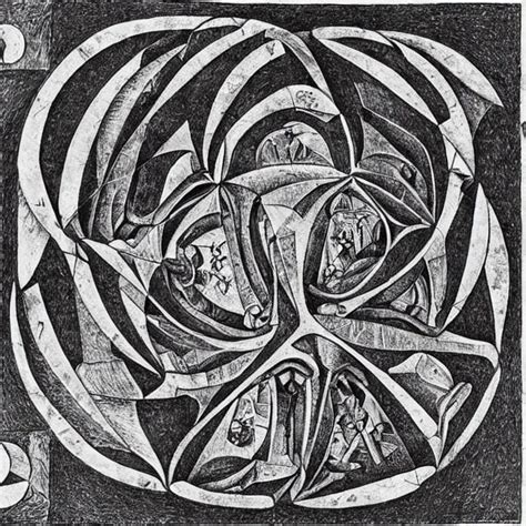 An Archaeocyatha By M C Escher Centered Stable Diffusion OpenArt