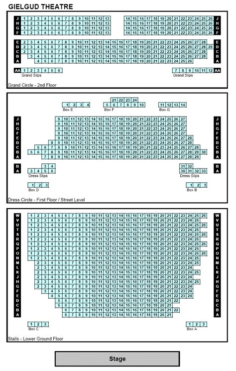 Gielgud Theatre Seating Plan