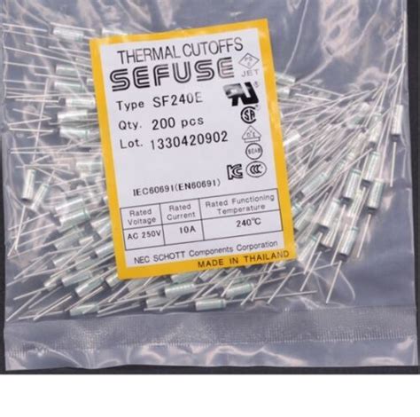 5Pcs NEW SF240E SEFUSE Cutoffs NEC Thermal Fuse 240°C Celsius Degree ...