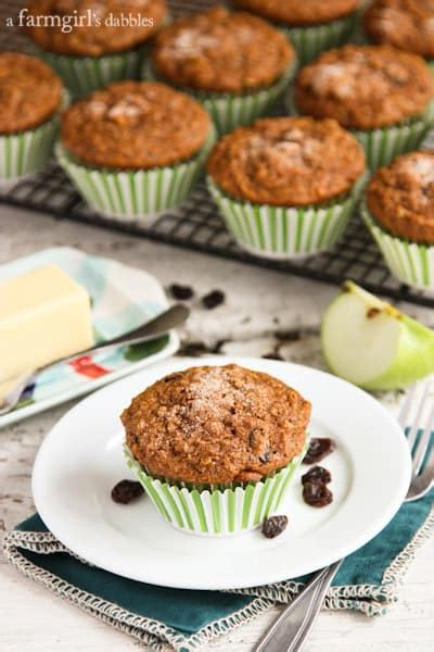 Healthy Banana Apple Bran Muffins Recipe | A Farmgirl's Dabbles