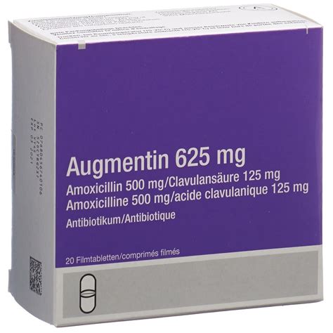 AUGMENTIN Filmtabl 625 Mg Erw Blist 20 Stk Online Bestellen