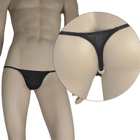 Thong Men Sexy Mesh Sheer Underwear Lingerie Masculina Sissy Briefs Underpants Cueca Bikini Ice
