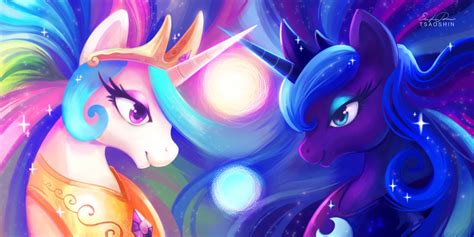 Celestia and Luna by TsaoShin on DeviantArt