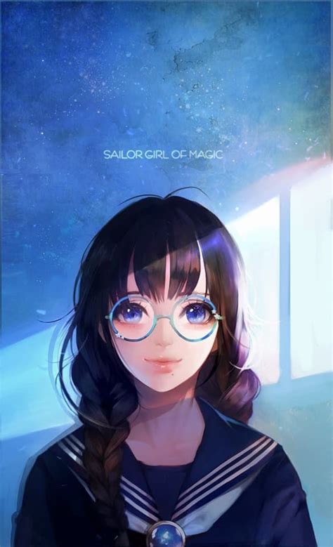 Glass Uniform Anime Anime Girl Manga Art