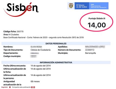 A qué se debe el puntaje del SISBEN Beneficios del Sisben