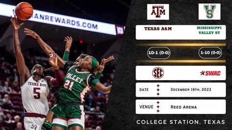 Texas A M Vs Mississippi Valley State Ncaa Women S Basketball