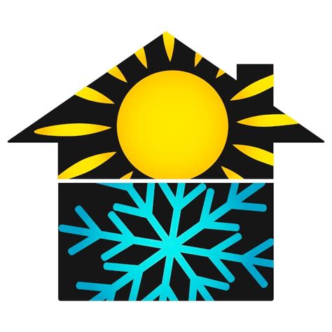 Premium Vector Unique Design House Sun And Snowflake Symbol Of Air