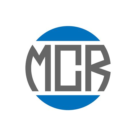 Diseño De Logotipo De Letra Mcr Sobre Fondo Blanco Concepto De